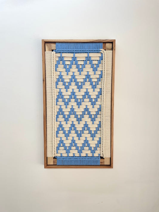 Framed Wall Hanging - Woven Wall Decoration - Natural Cotton Rope Art