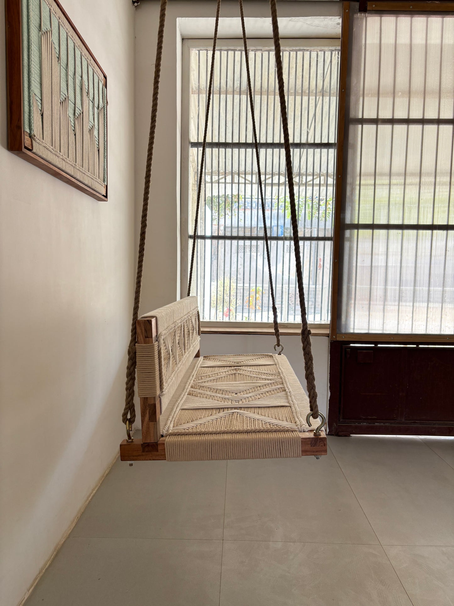 Woven Swing with Backrest