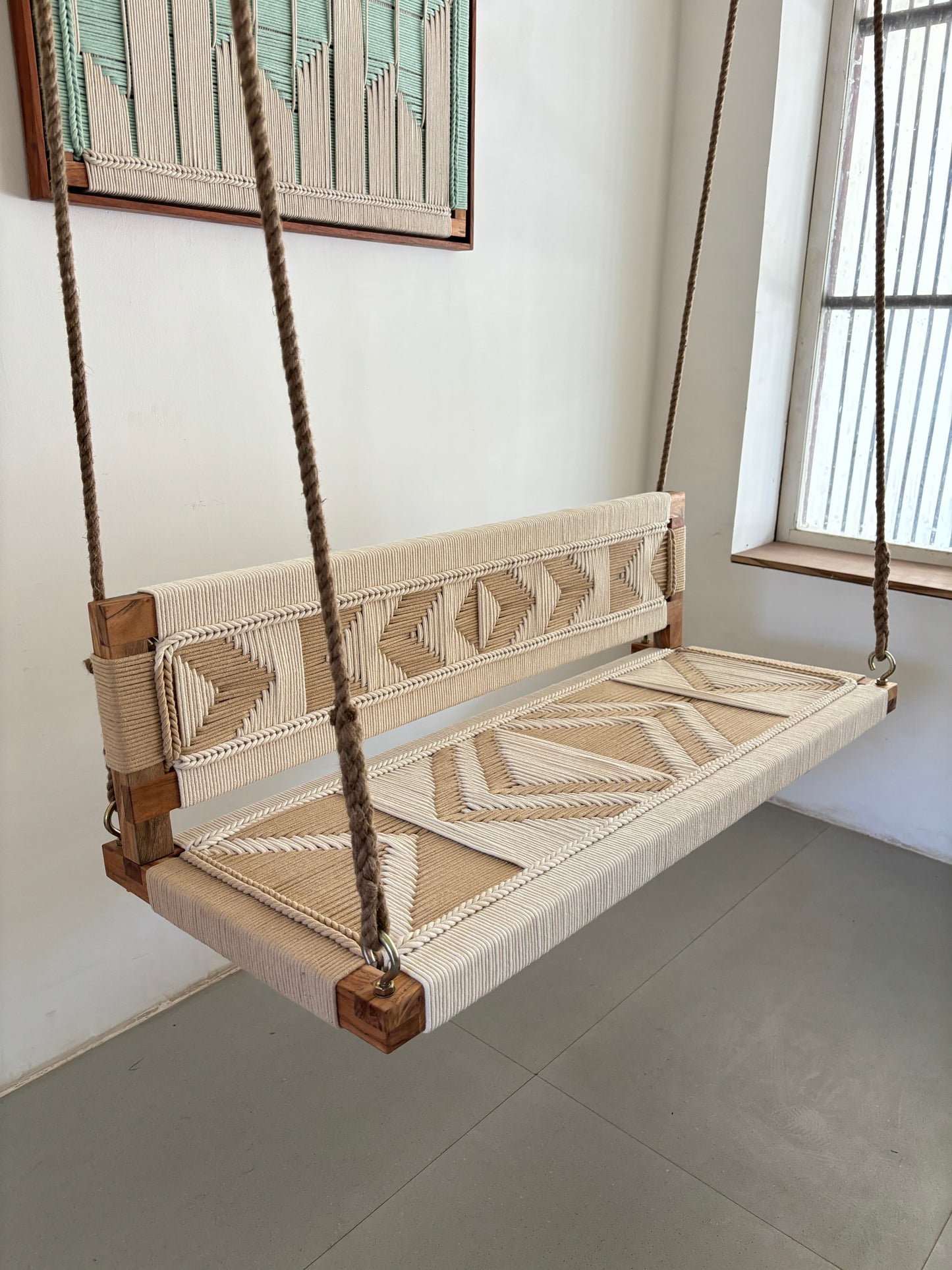 Woven Swing with Backrest