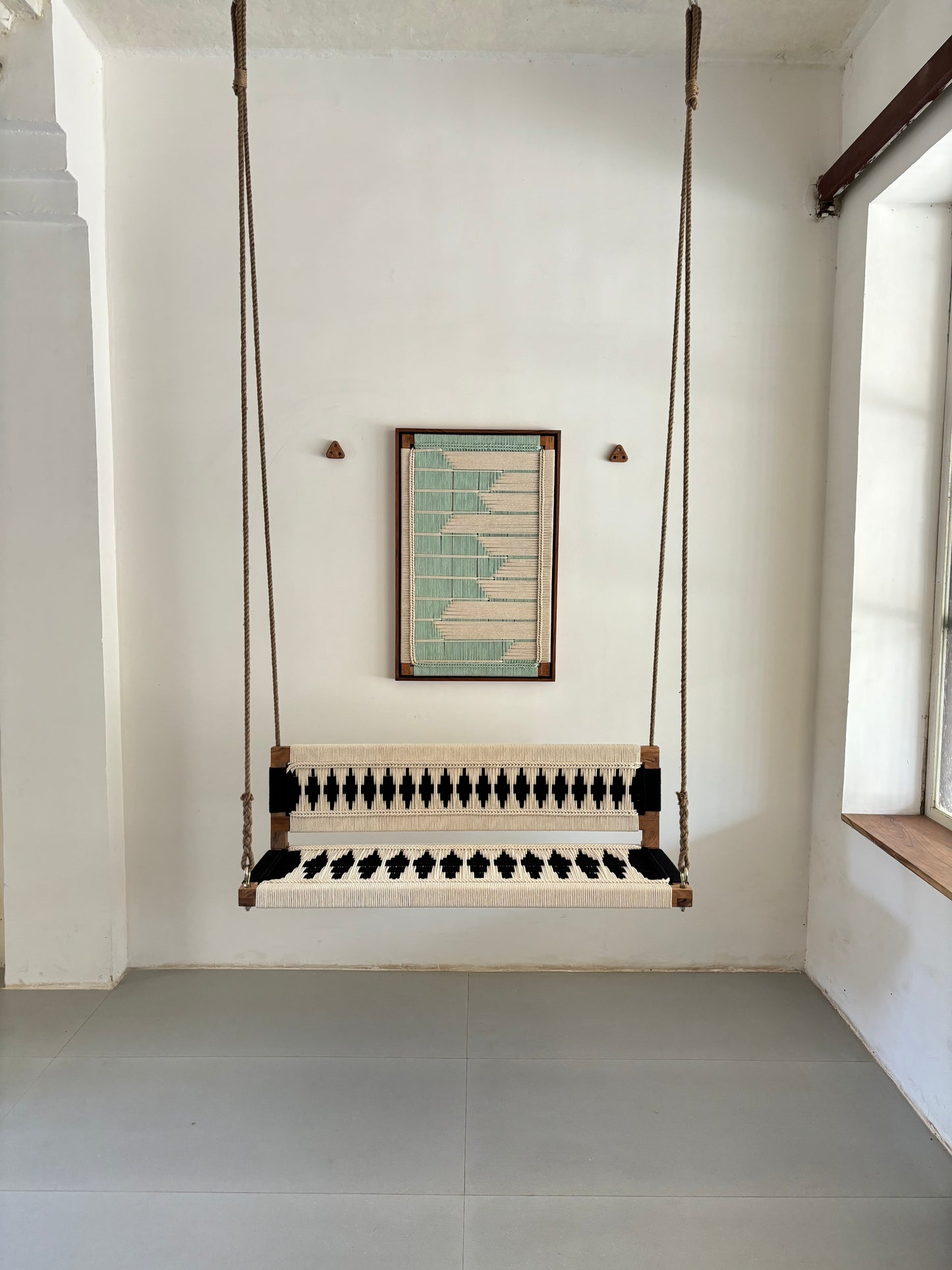 Woven Swing with Backrest armrest - Megha
