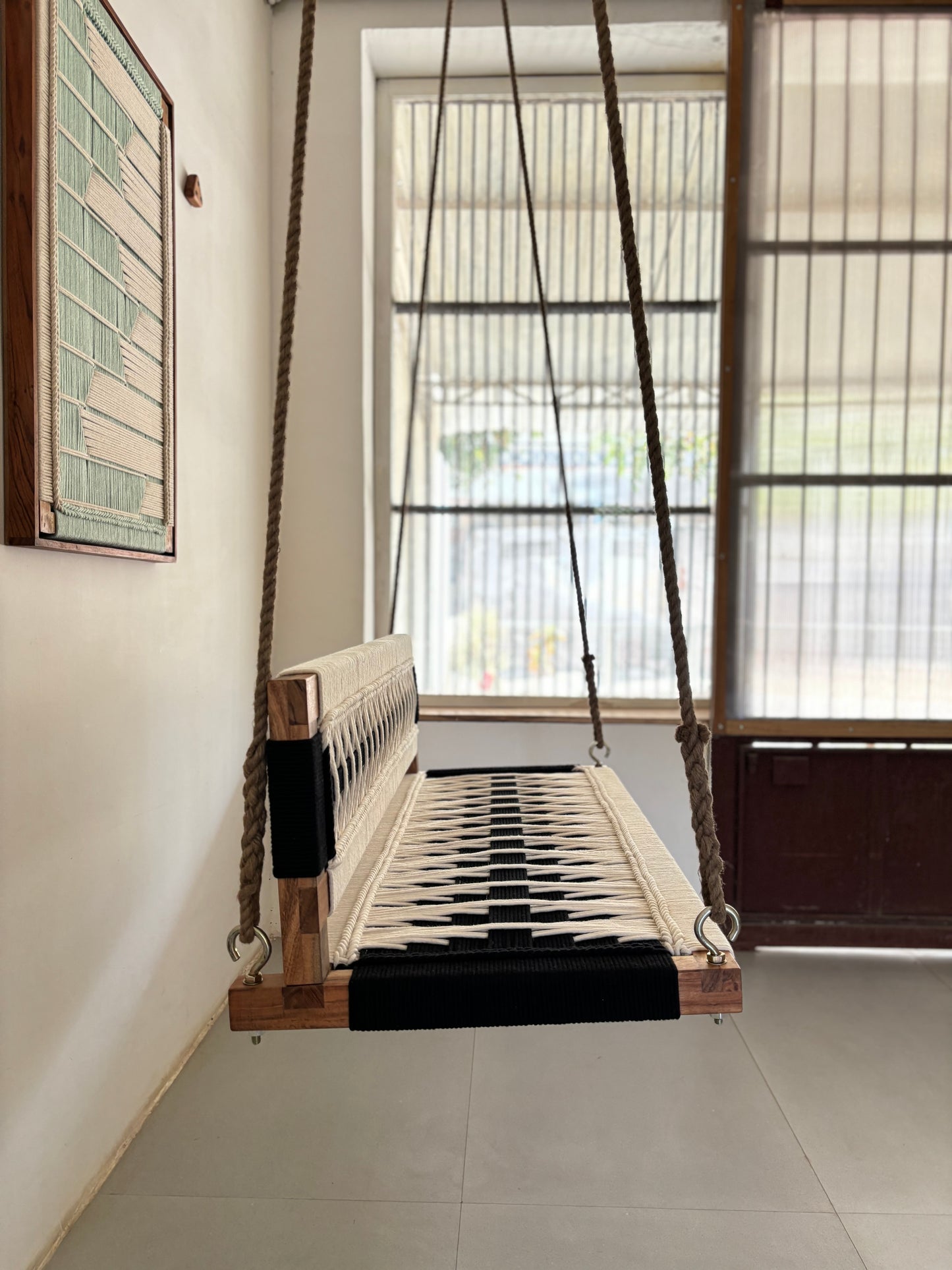Woven Swing with Backrest armrest - Megha