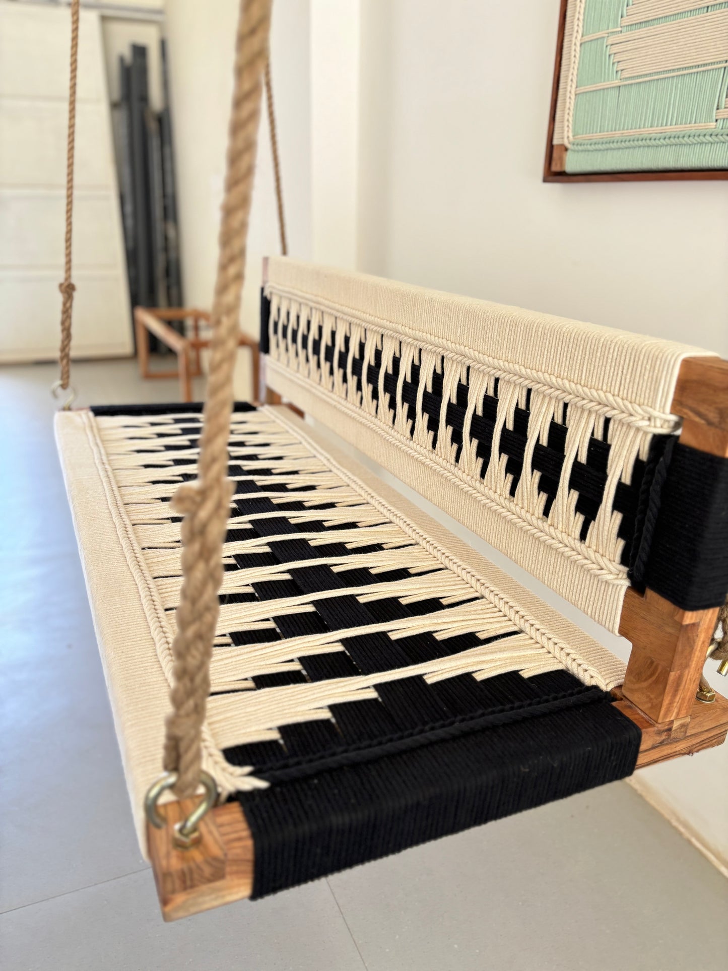 Woven Swing with Backrest armrest - Megha