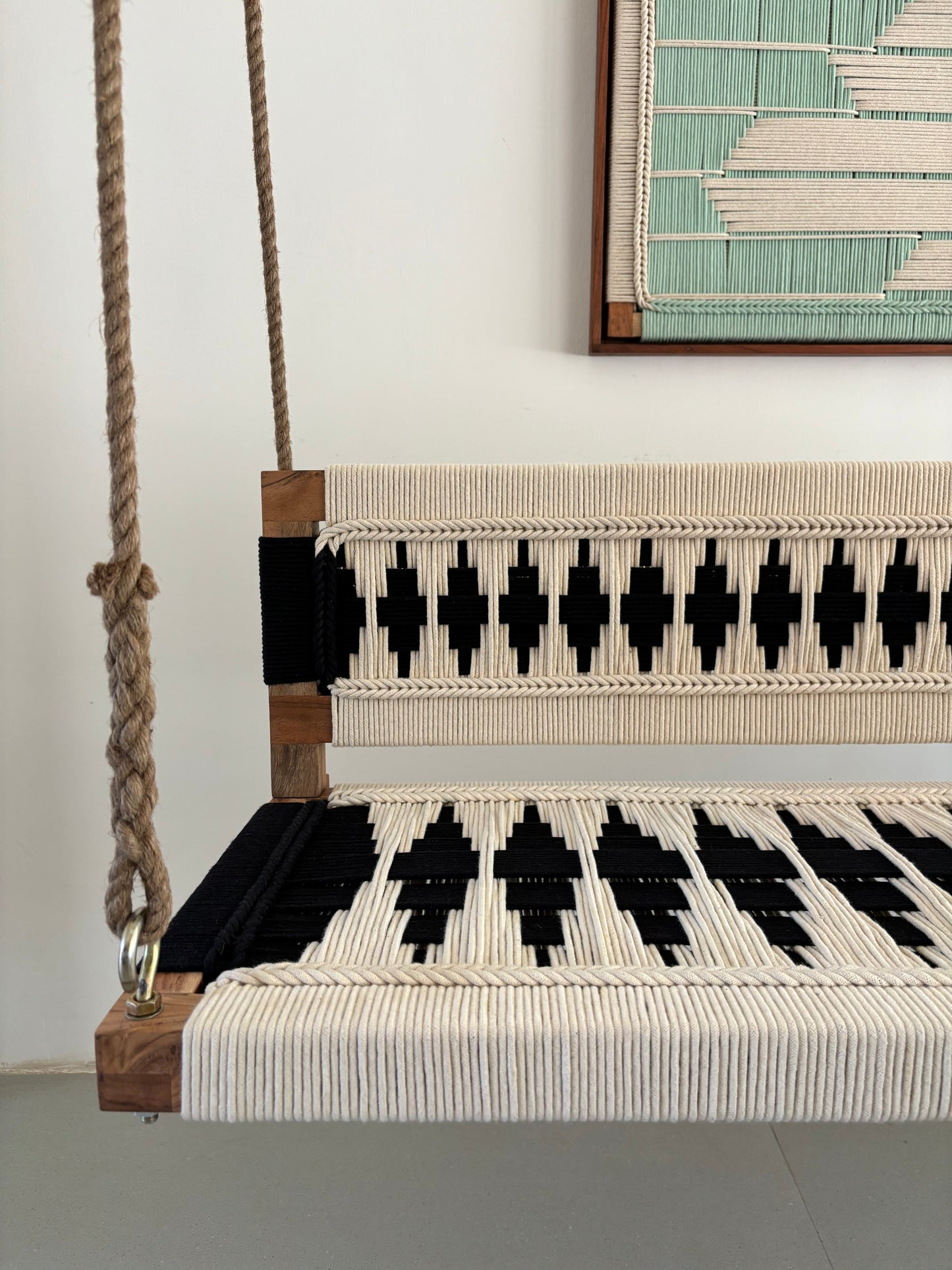 Woven Swing with Backrest armrest - Megha