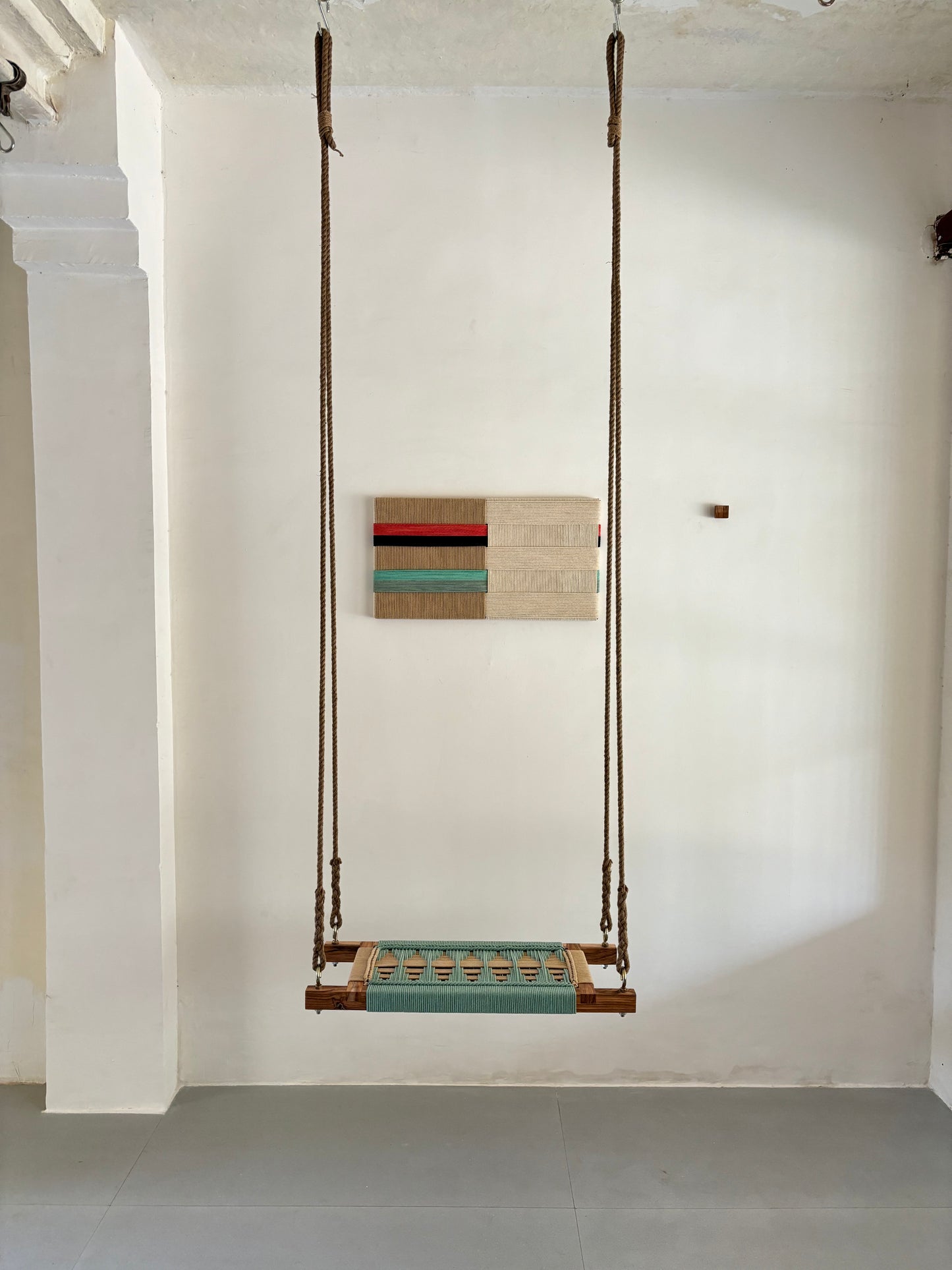 Single seater swing - Green beige