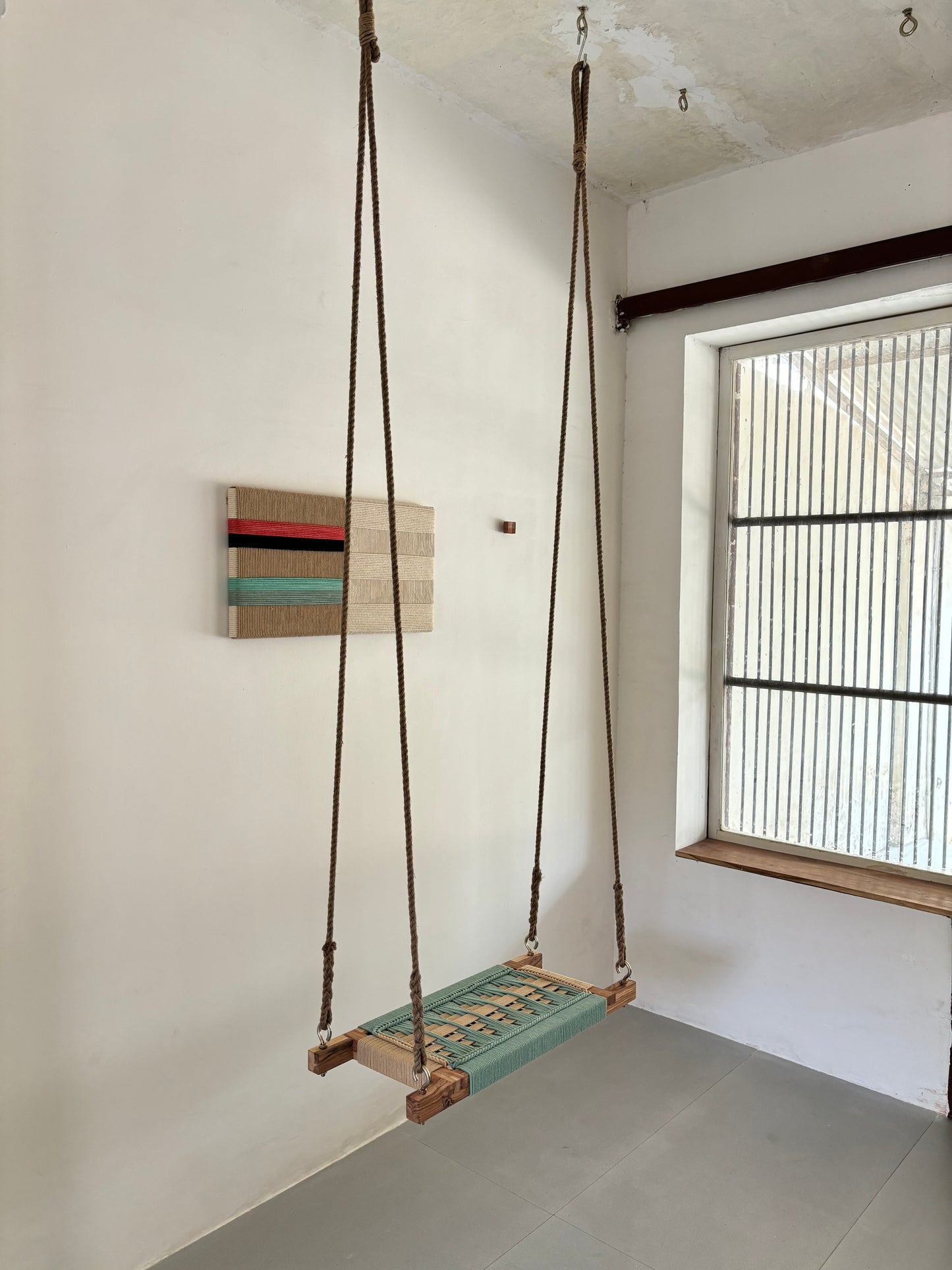 Single seater swing - Green beige