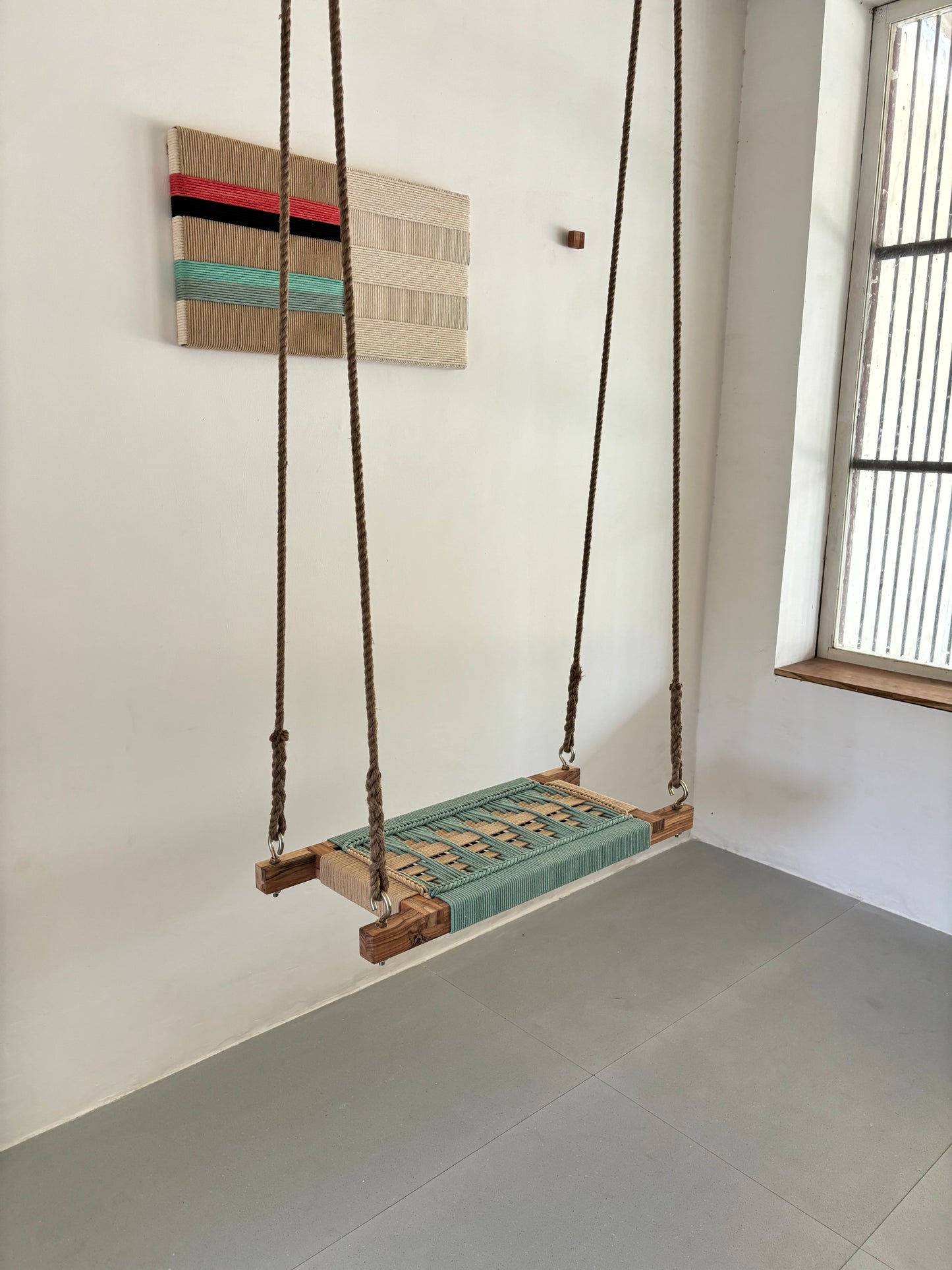 Single seater swing - Green beige