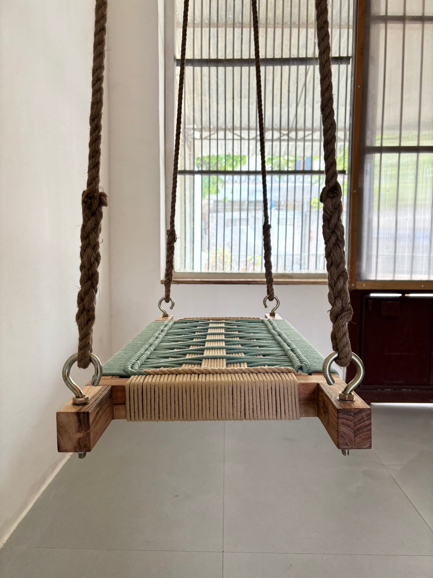 Single seater swing - Green beige