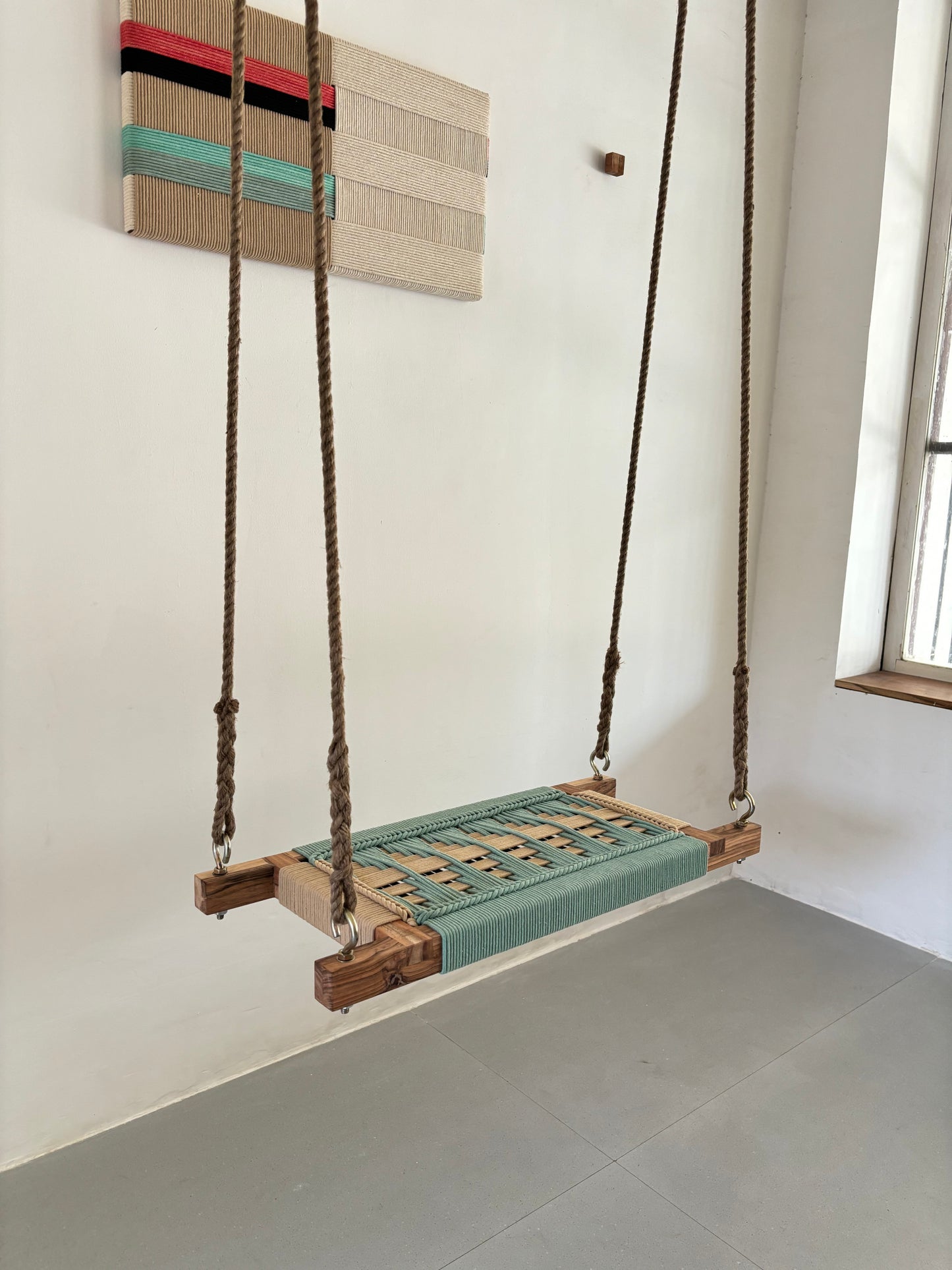 Single seater swing - Green beige