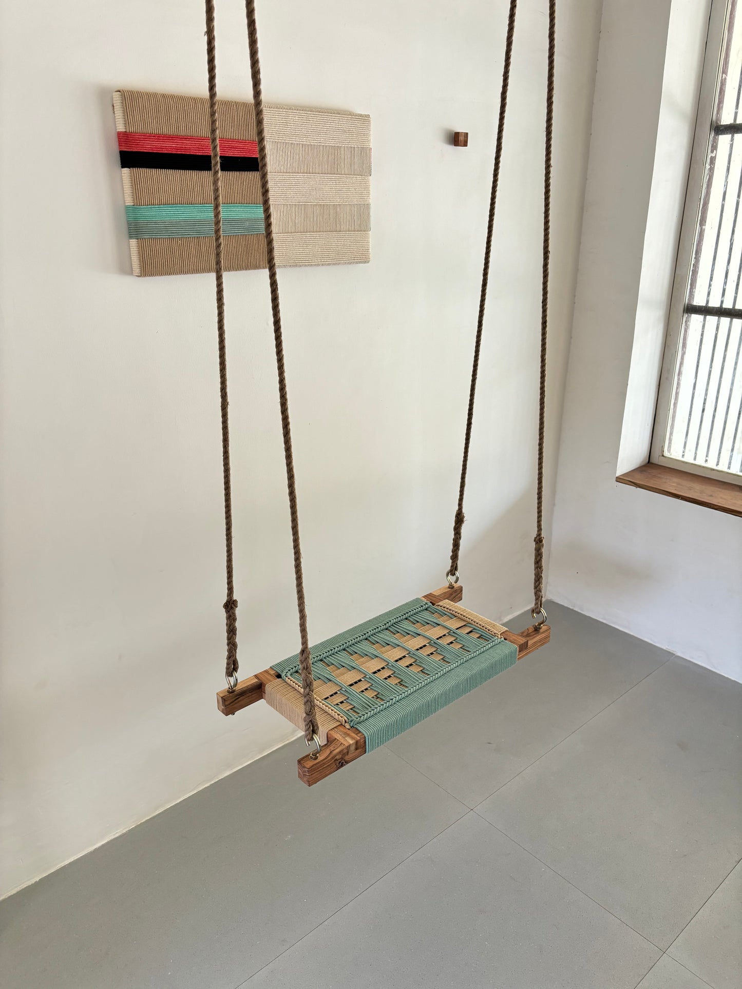 Single seater swing - Green beige