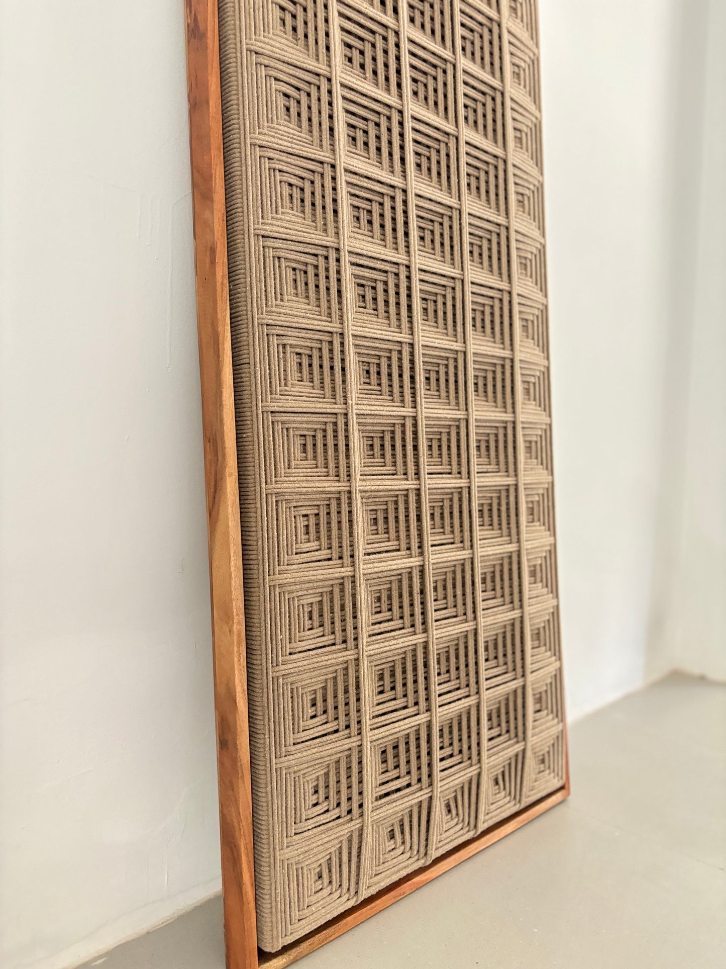 All Beige 3D Woven Art - 54" x 30"