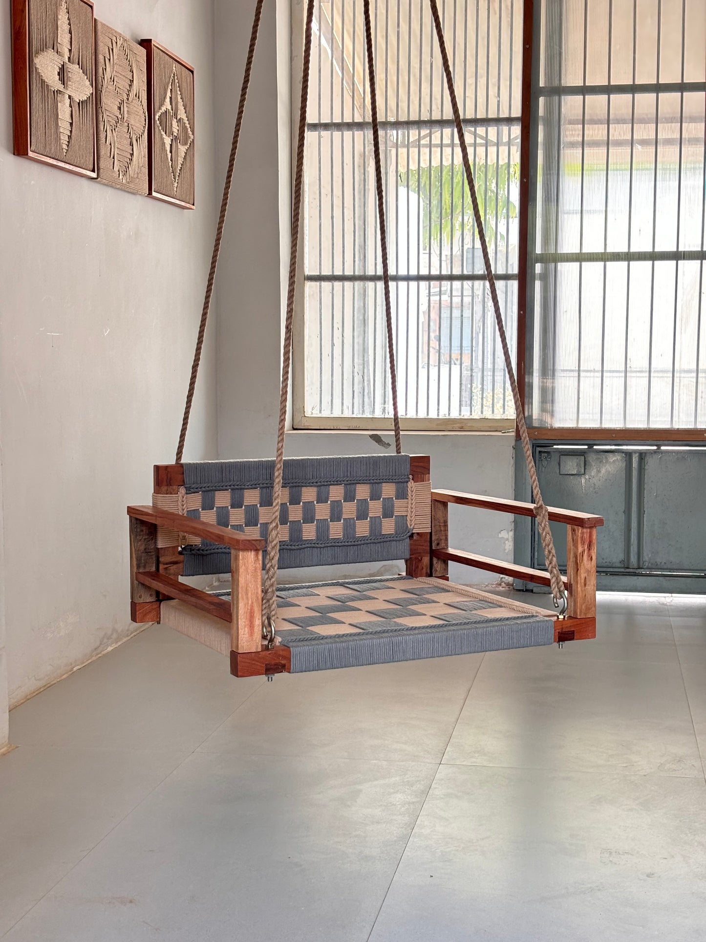 One Seater Armrest Backrest Swing