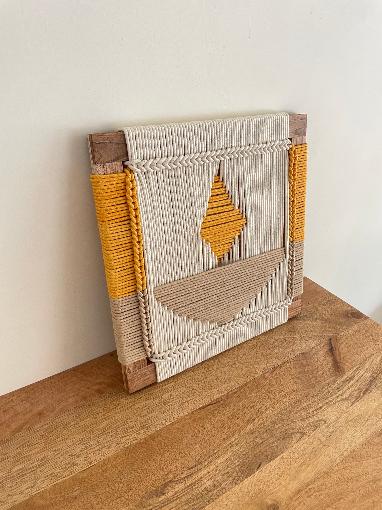 Diwali Deepak Hand Woven Wall Art Frame