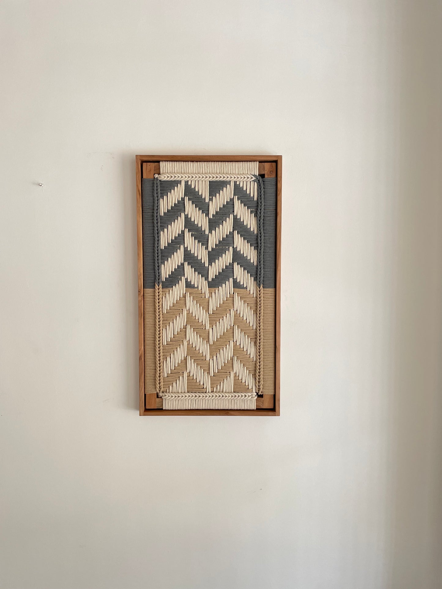 Framed Modern Woven Wall Art 29 Inches
