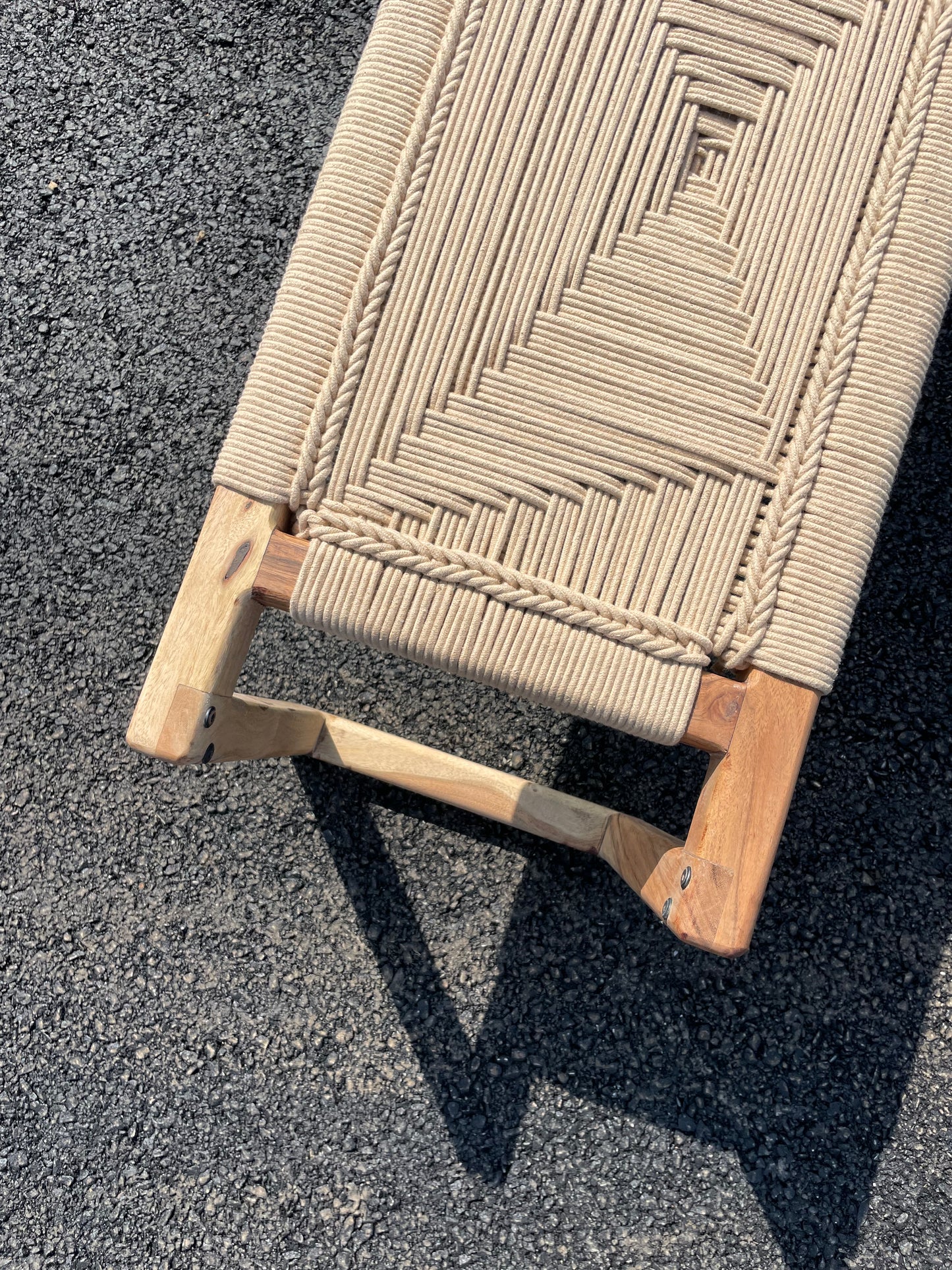 Boho Modern Woven Bench - Babul