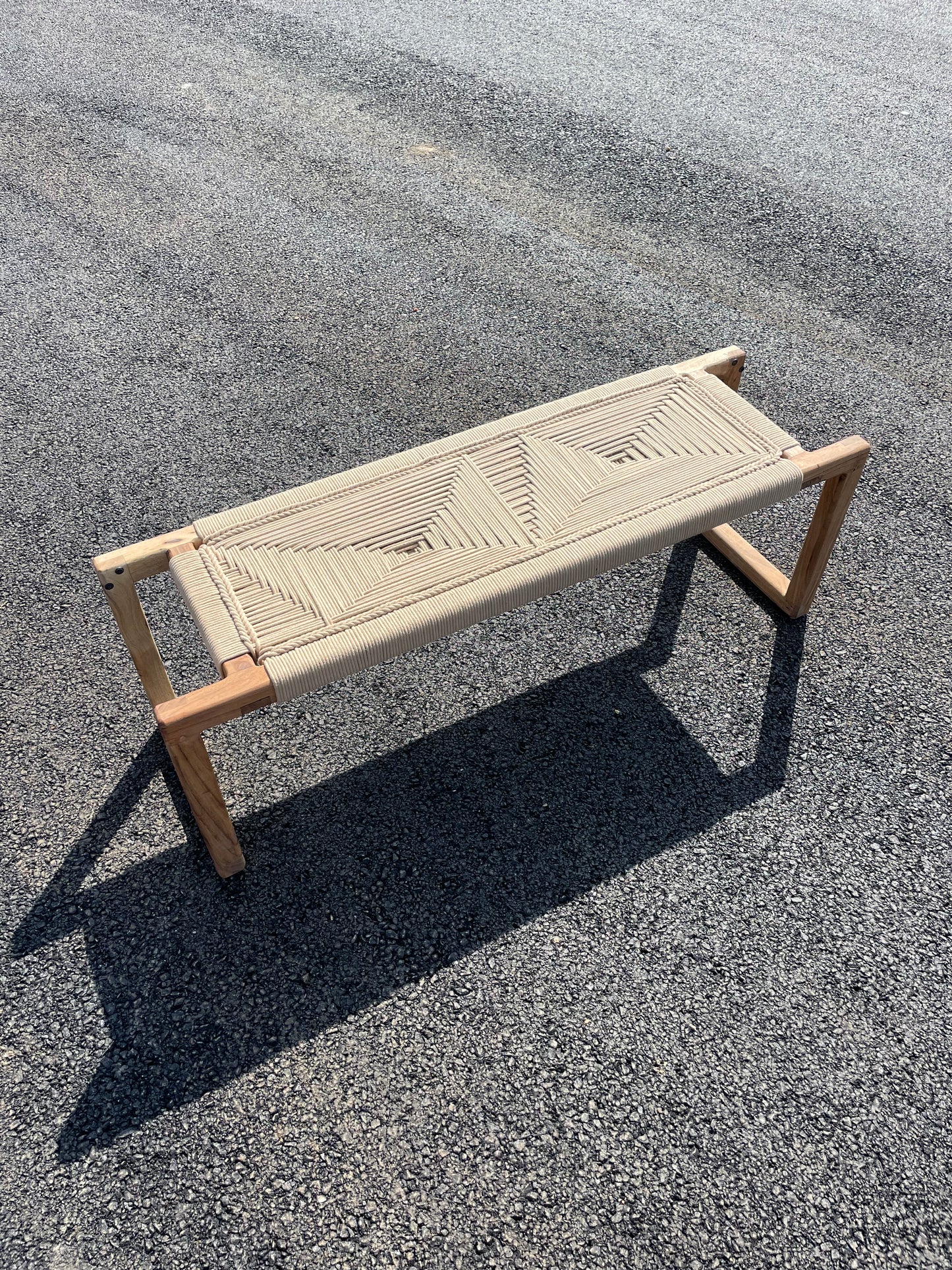 Boho Modern Woven Bench - Babul