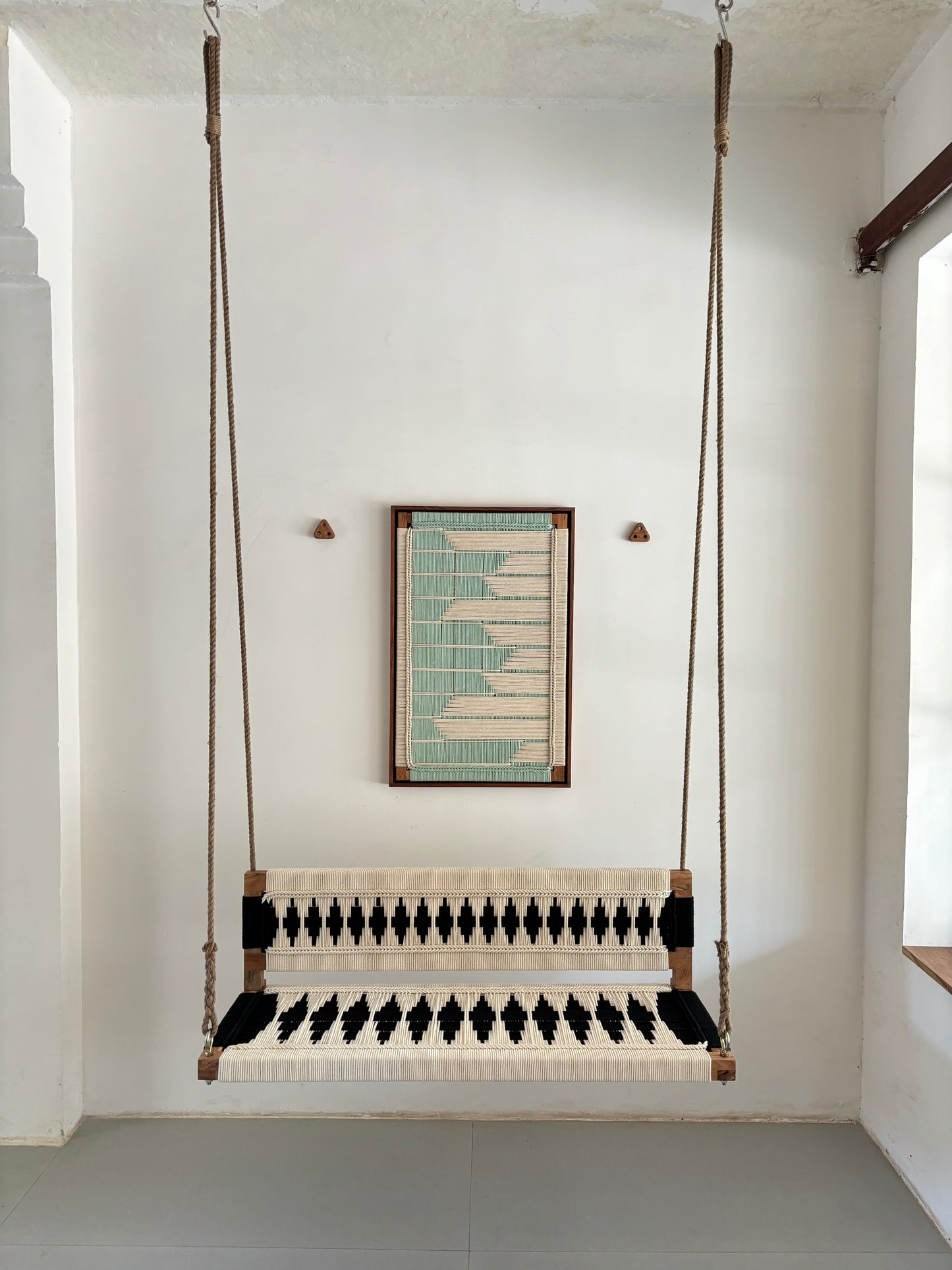 Woven Swing with Backrest armrest - Megha