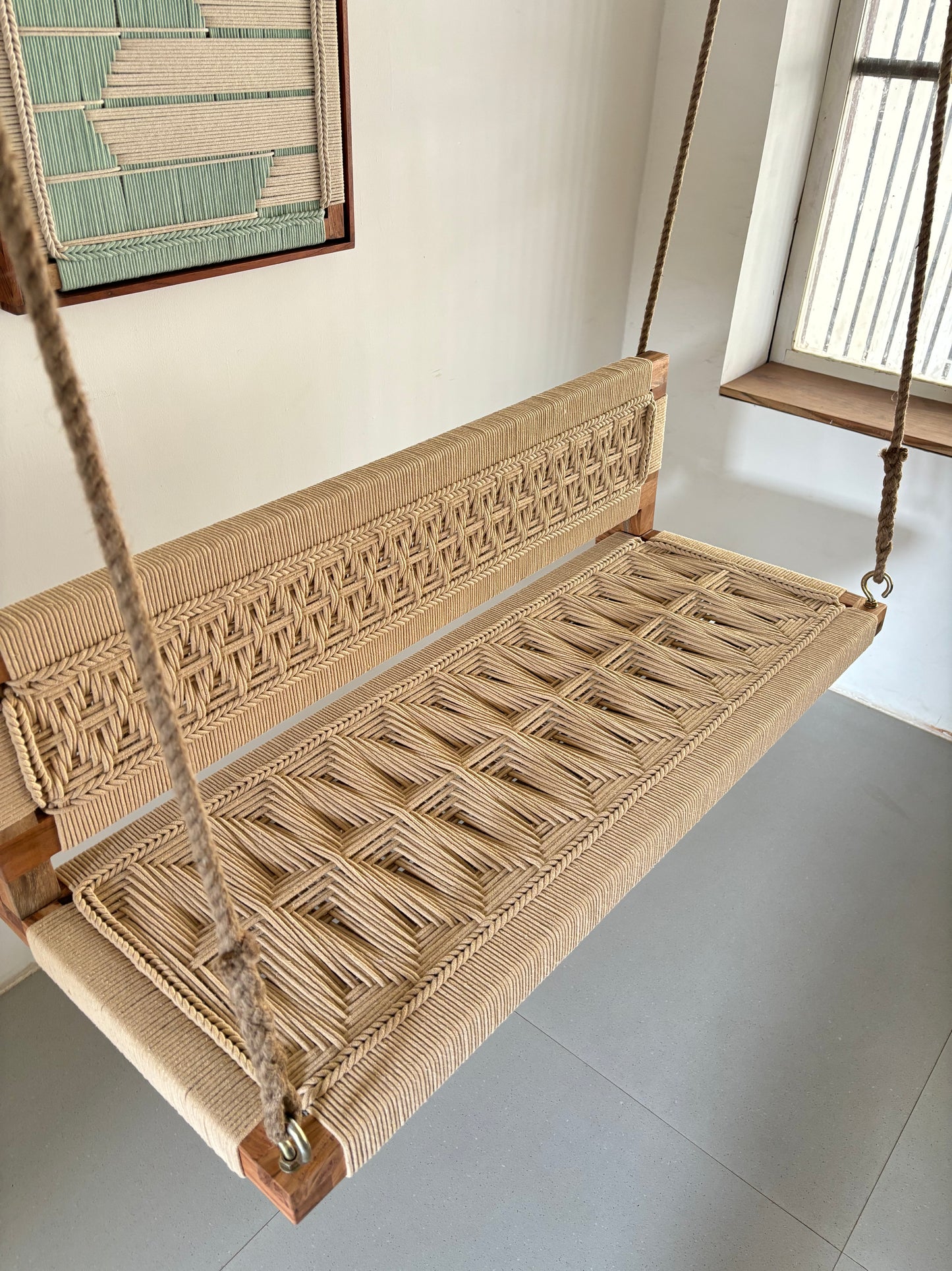 Woven Swing with Backrest Custom Order - Bharadwaj B