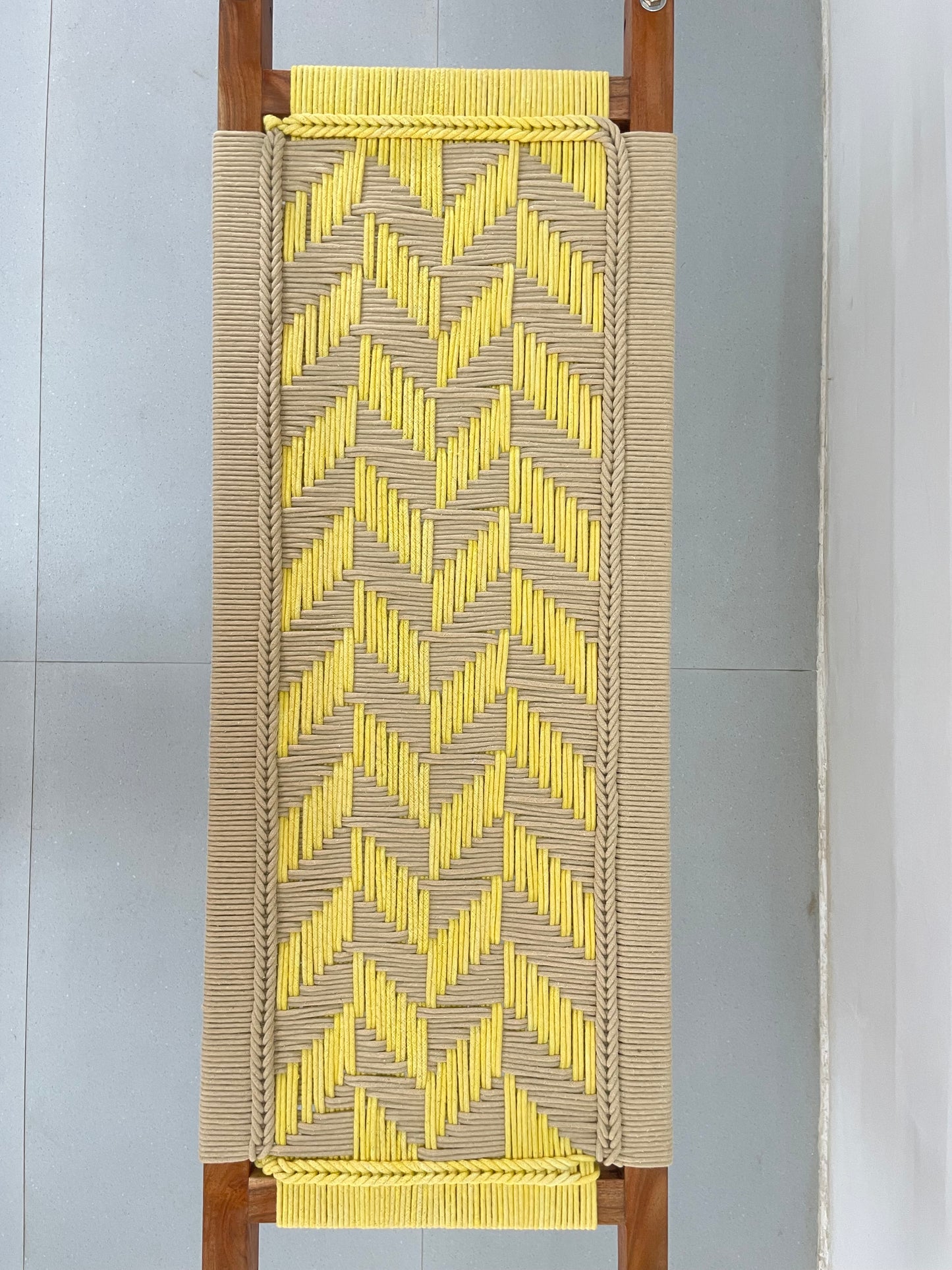 Hand Woven Adults and Kids Swing - Yellow Beige