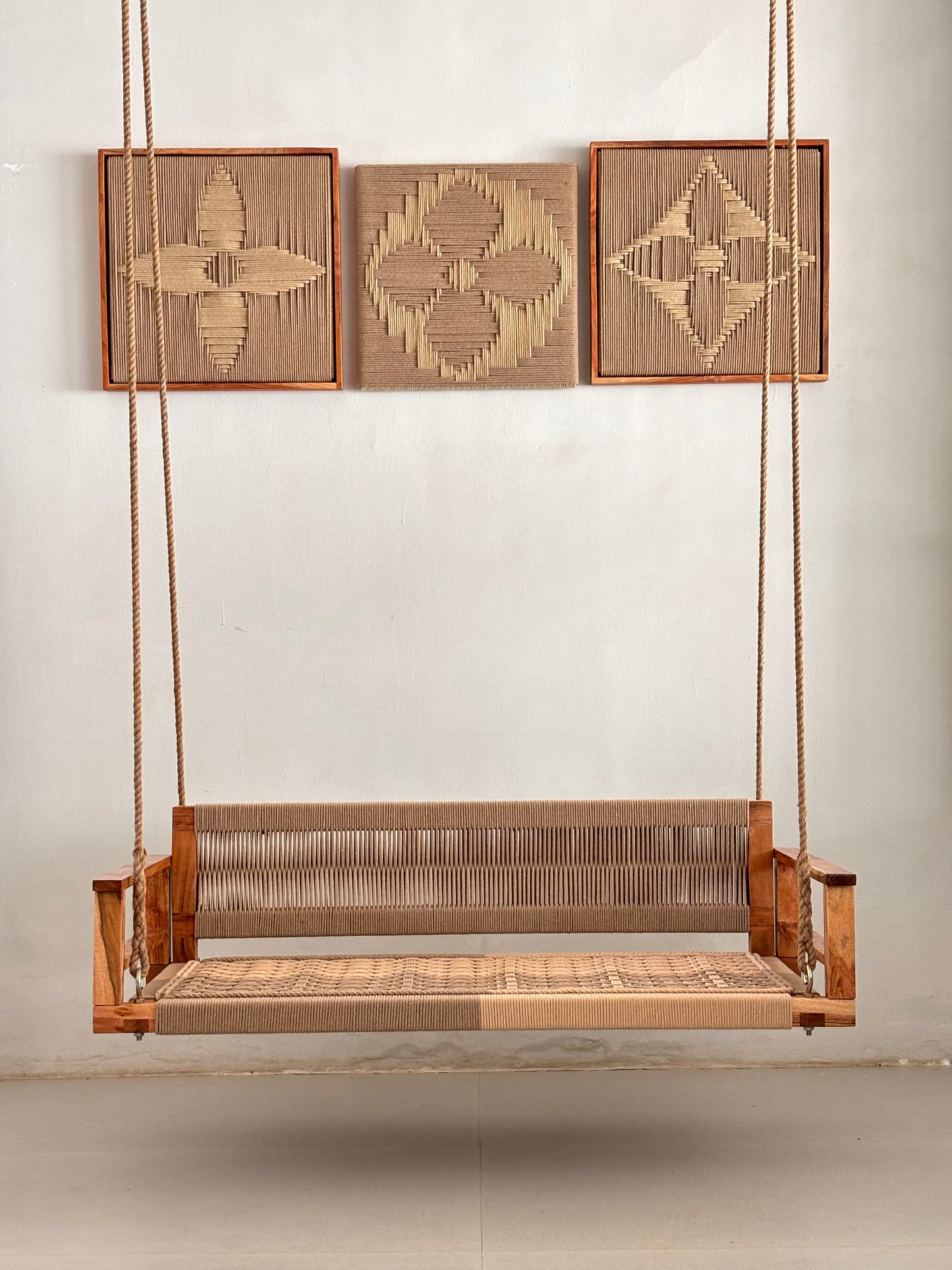 Armrest Backrest Woven Swing