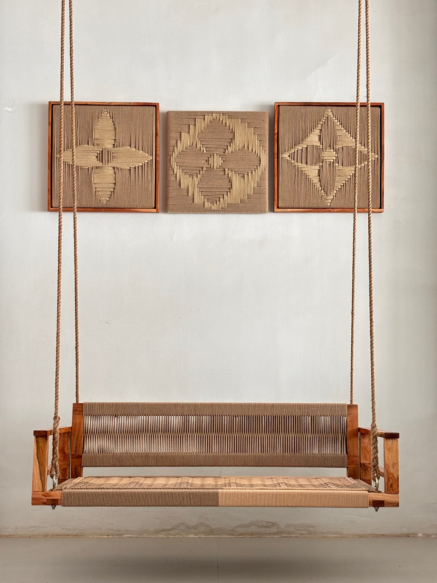 Armrest Backrest Woven Swing