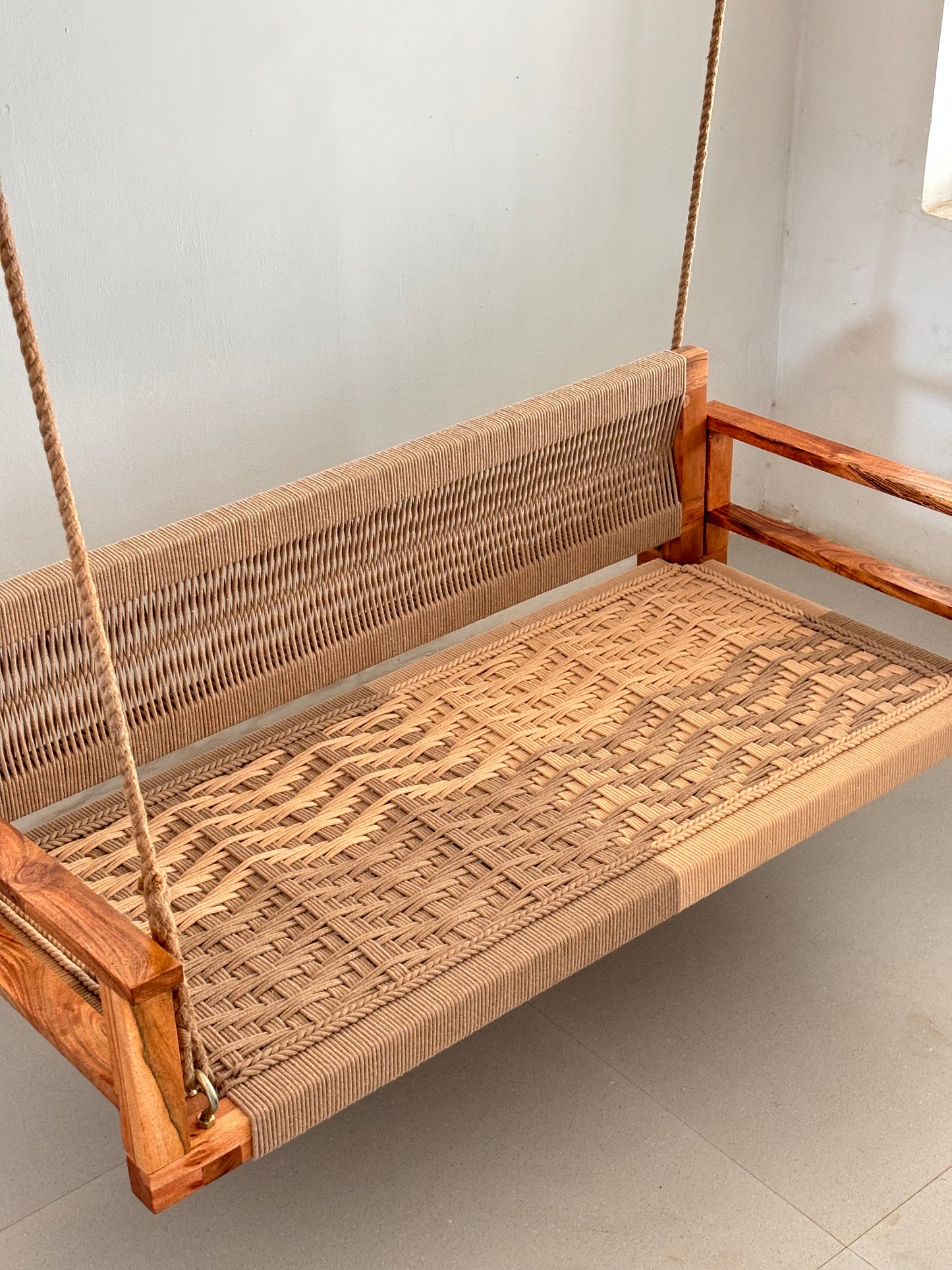 Armrest Backrest Woven Swing