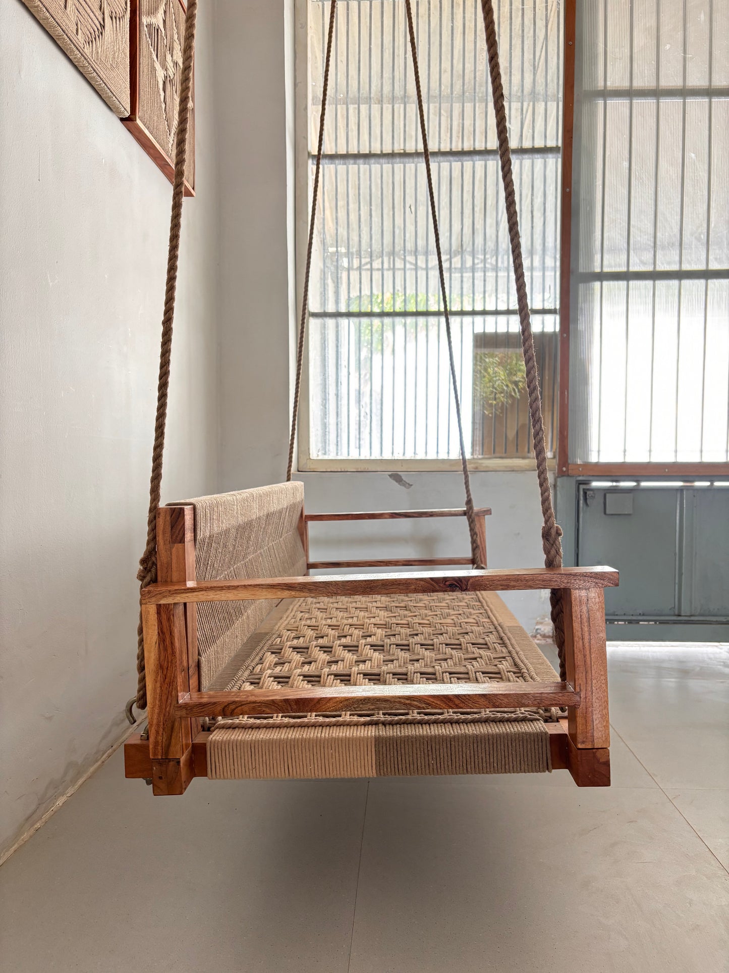 Armrest Backrest Woven Swing