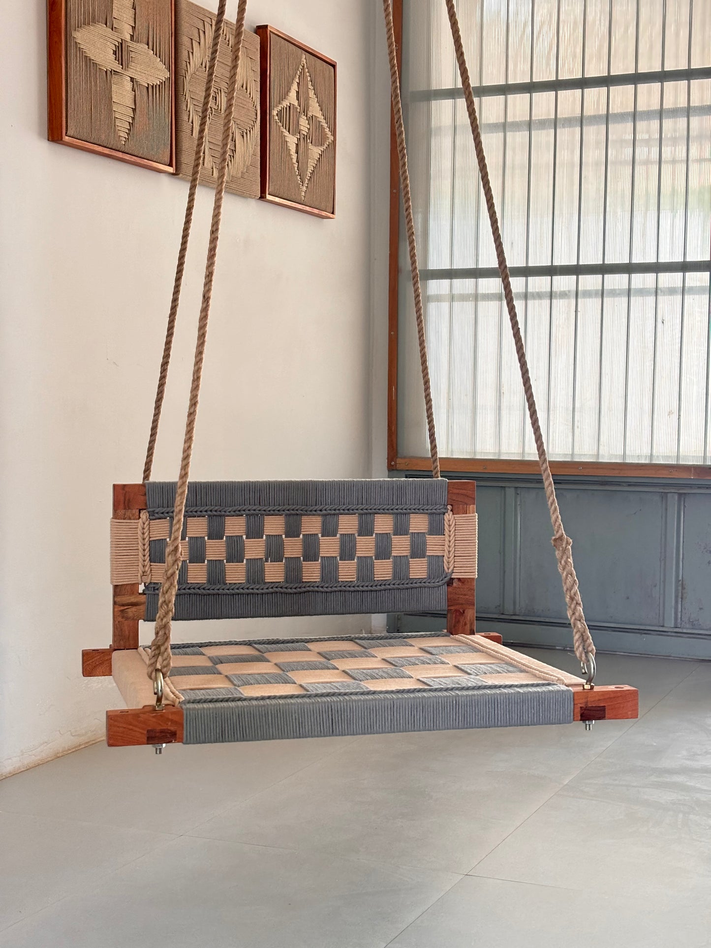 One Seater Armrest Backrest Swing