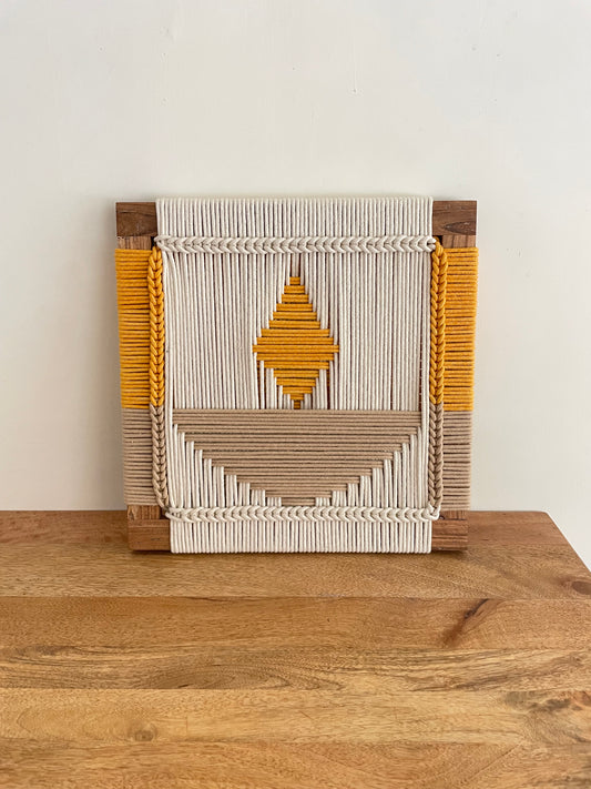 Diwali Deepak Hand Woven Wall Art Frame