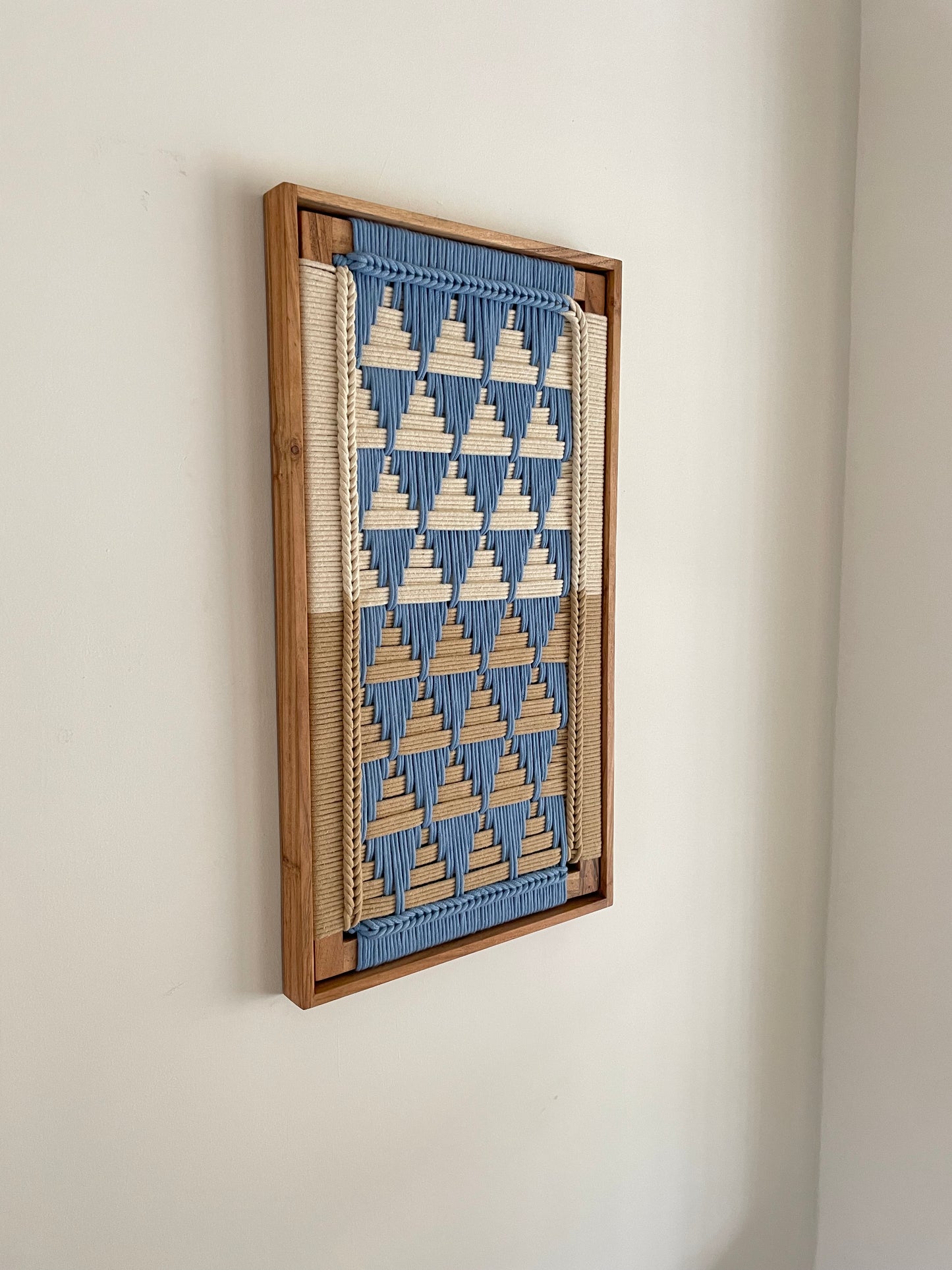 Framed Modern Woven Wall Art 29 Inches