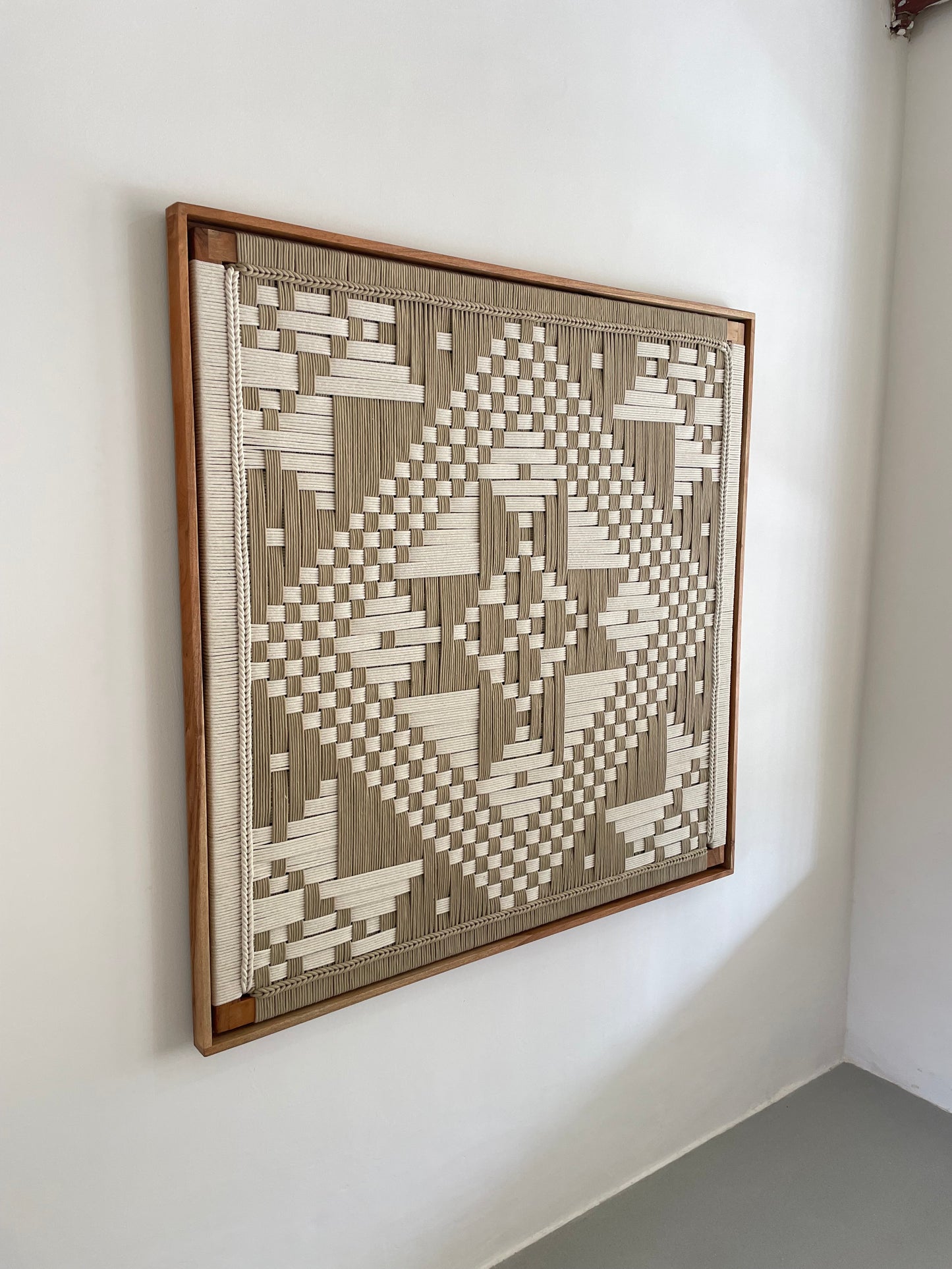 Framed Woven Wall Art - 4 x 4 Feet