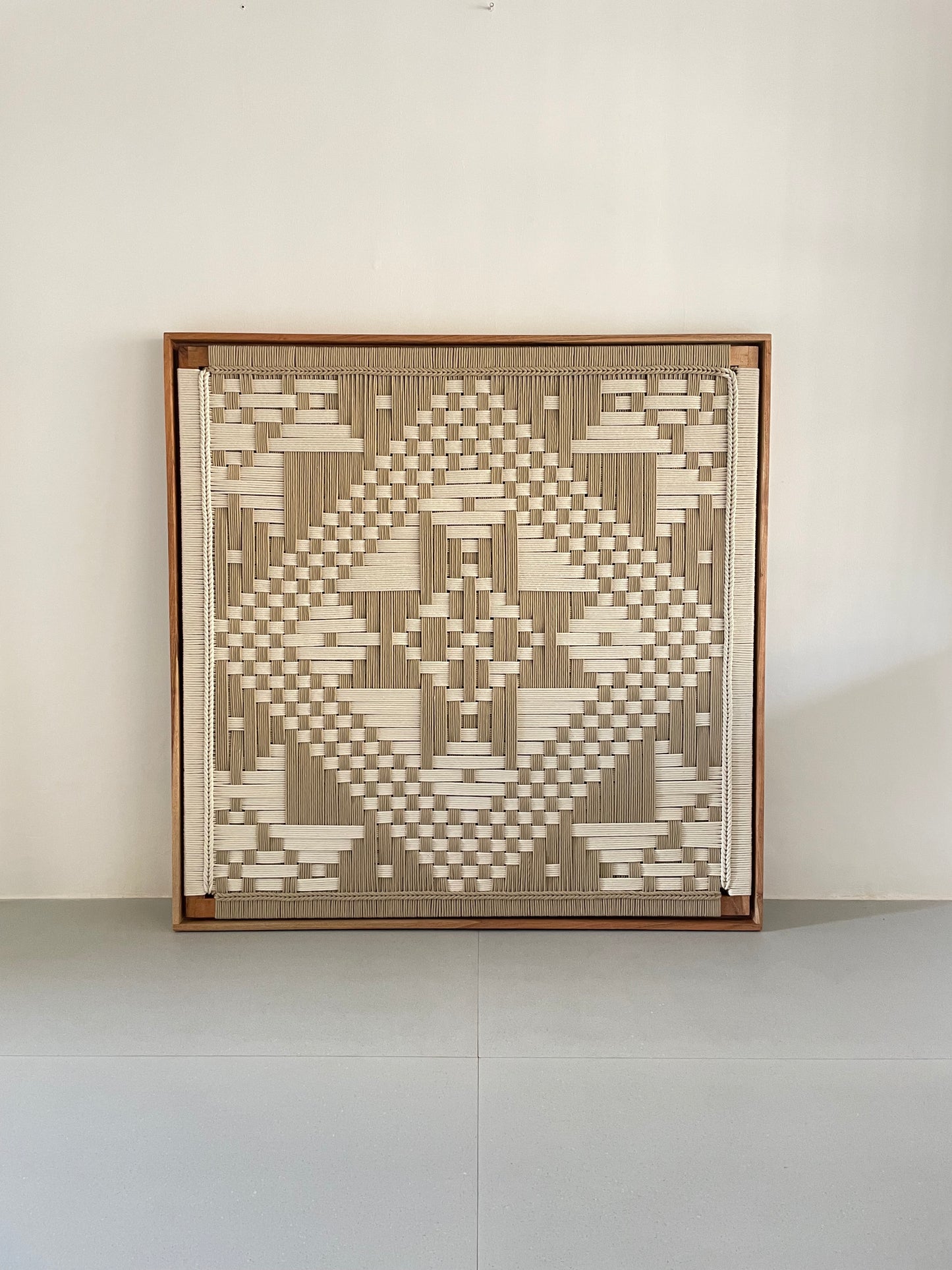 Framed Woven Wall Art - 4 x 4 Feet