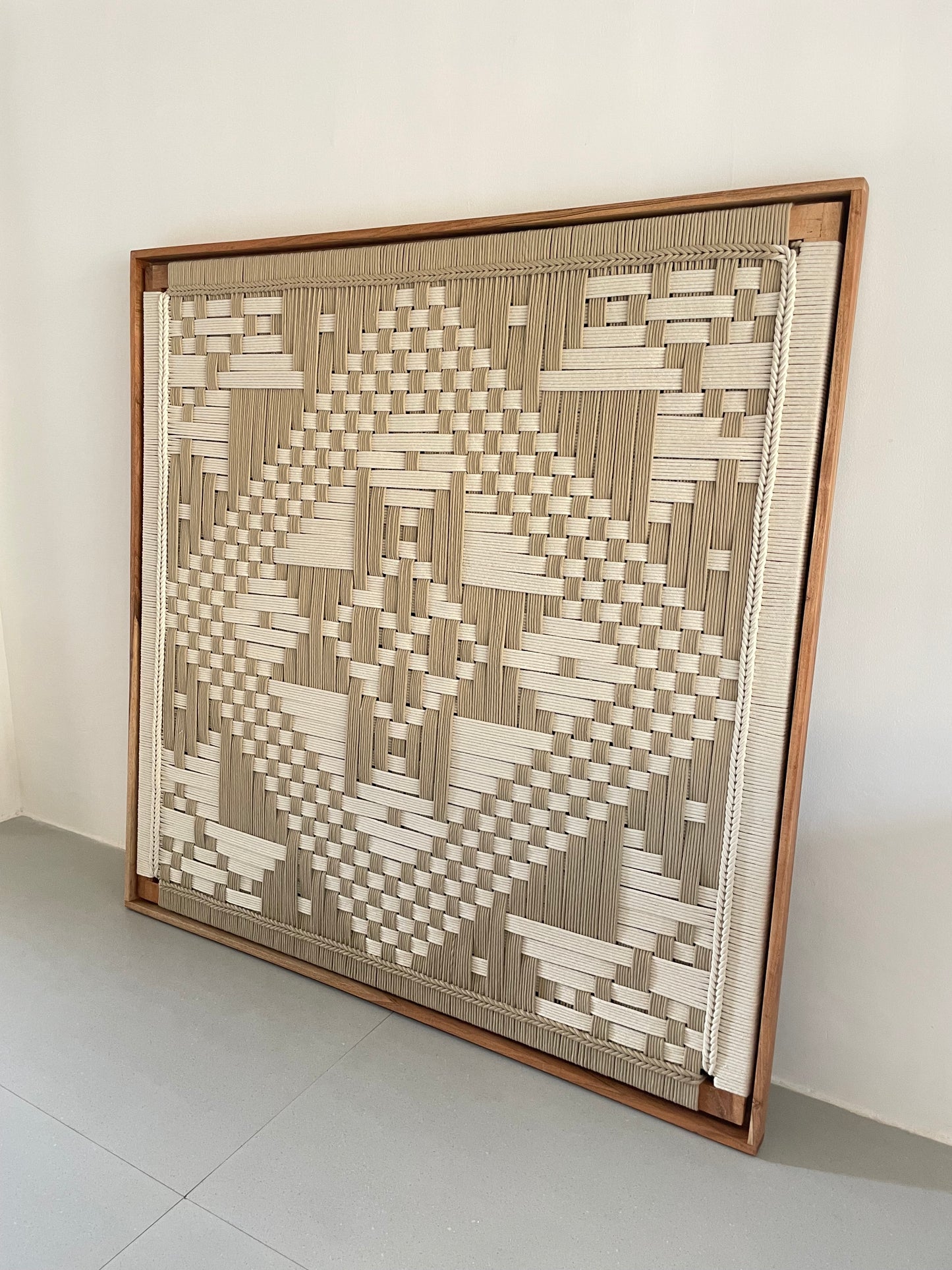 Framed Woven Wall Art - 4 x 4 Feet