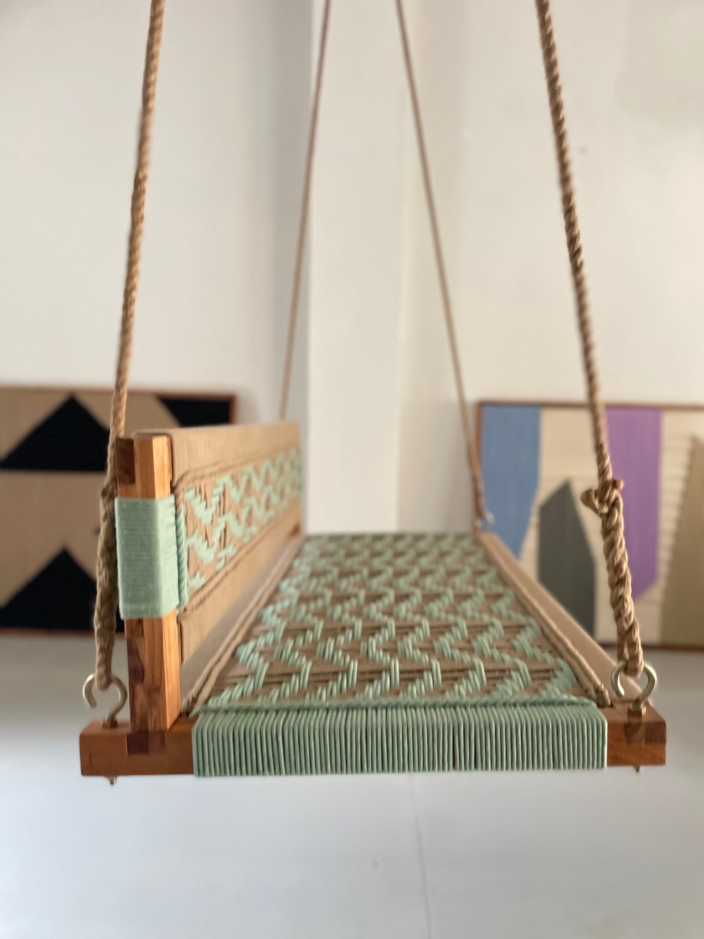 Wave Woven Swing with Backrest